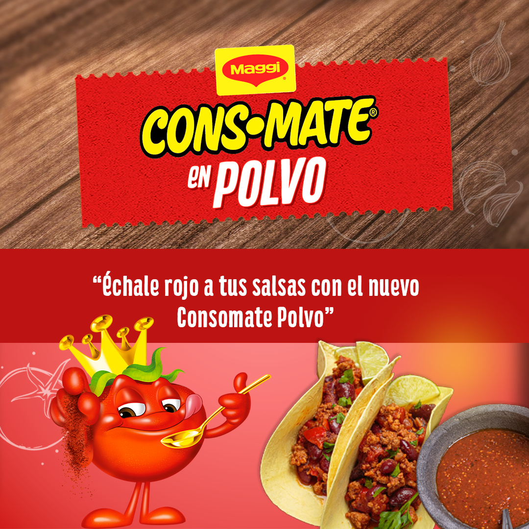 Posteo promocional Consomate con productos